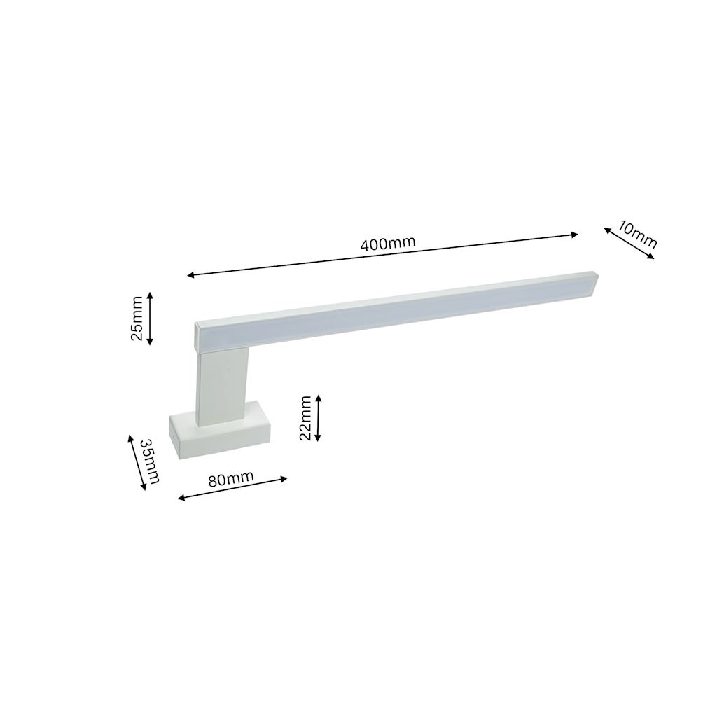 Kinkiet Shine 45cm 11W LED Biały - obrazek 4