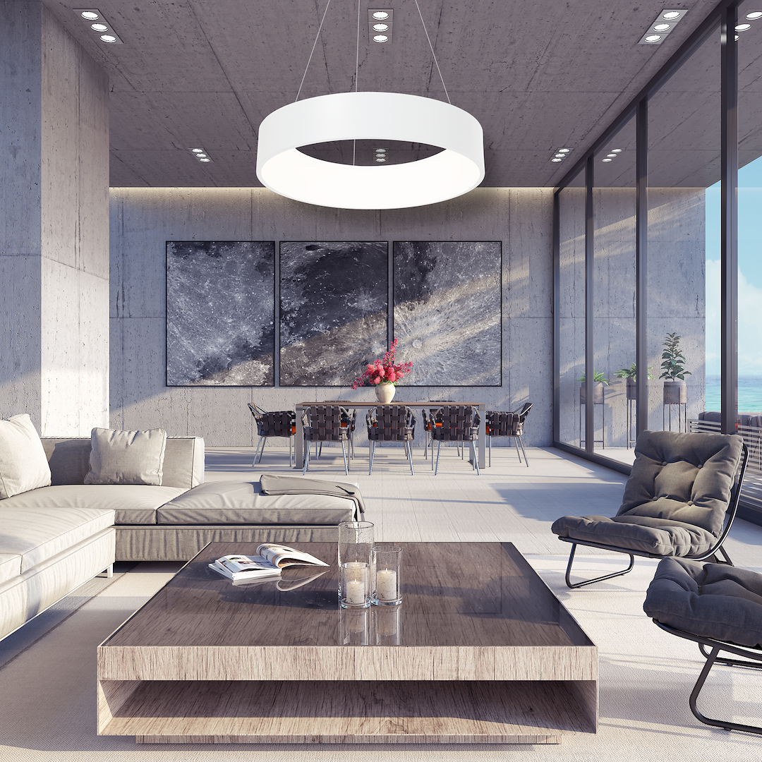 Lampa wisząca Ohio Biały 40W LED 3000K-4000K - obrazek 5