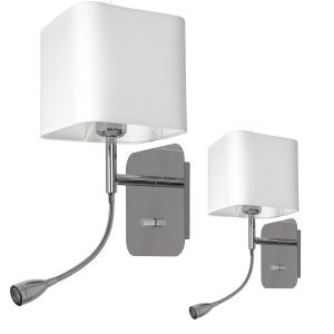 Kinkiet Napoli 1xE27 + 1W LED Biały / Chrome