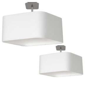 Lampa podsufitowa Napoli 1xE27 Biały / Chrom