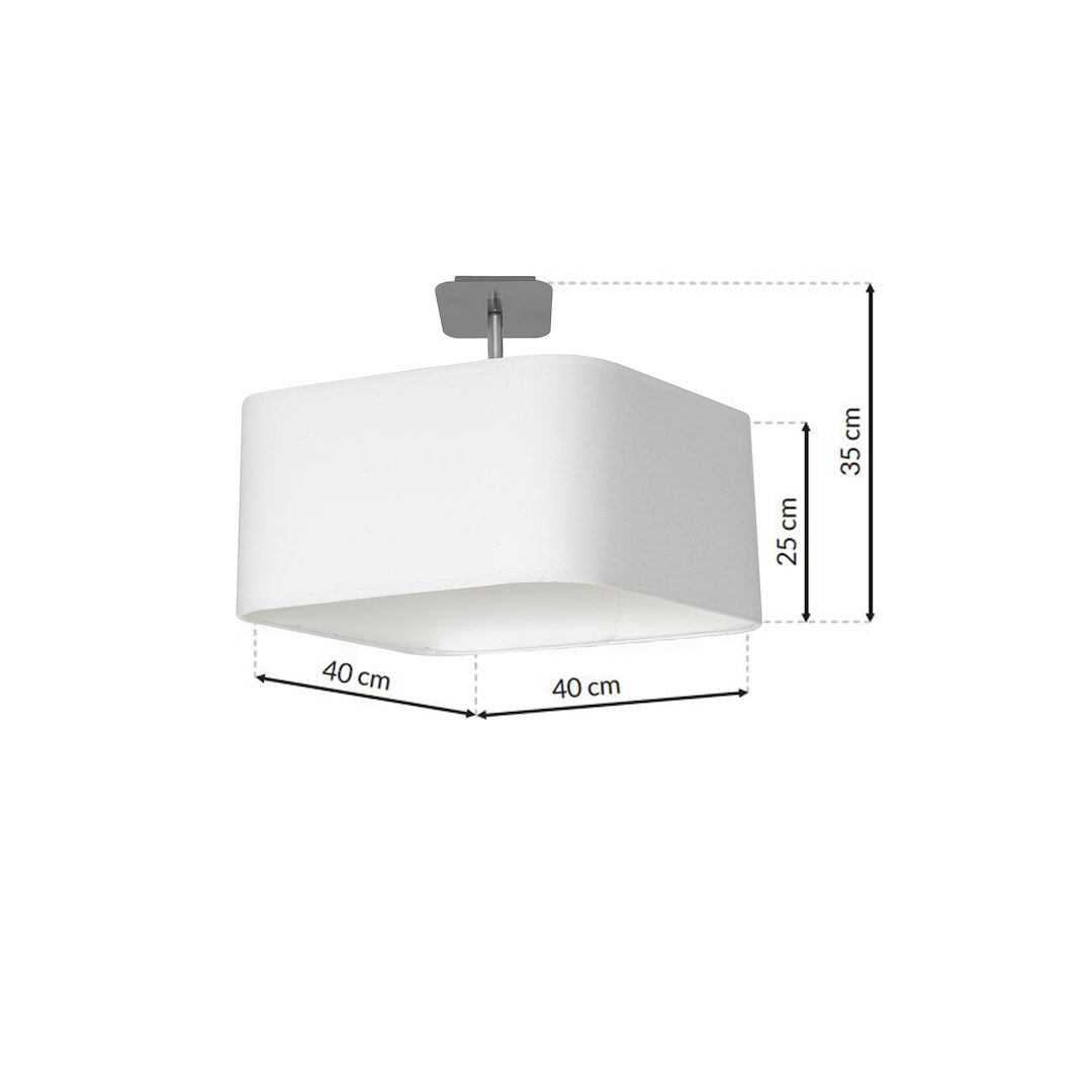 Lampa podsufitowa Napoli 1xE27 Biały / Chrom - obrazek 7