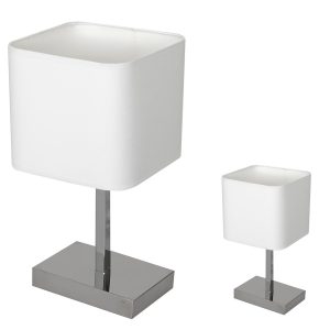Lampka stołowa Napoli Biały / Chrom 1xE27