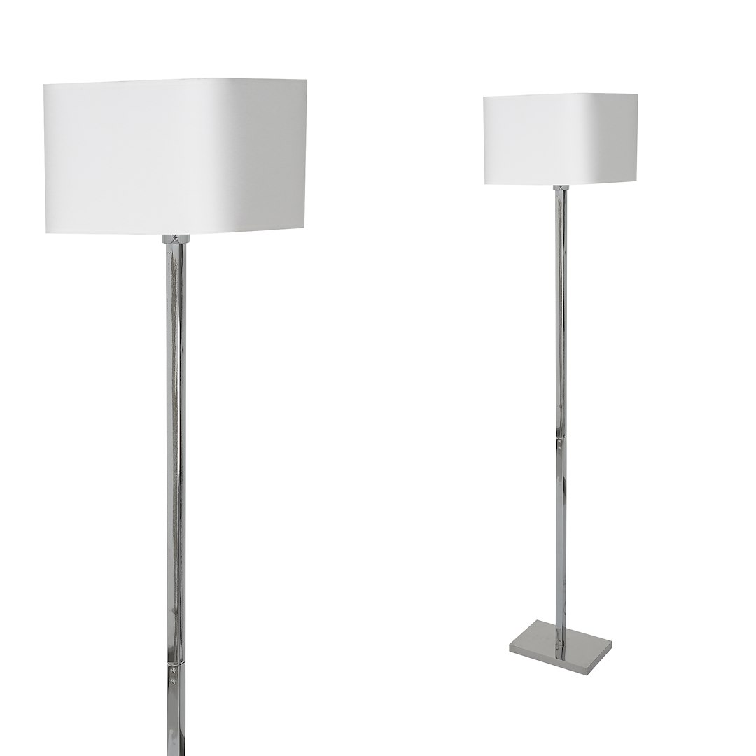 Lampa stojąca Napoli 1xE27 Biały / Chrom