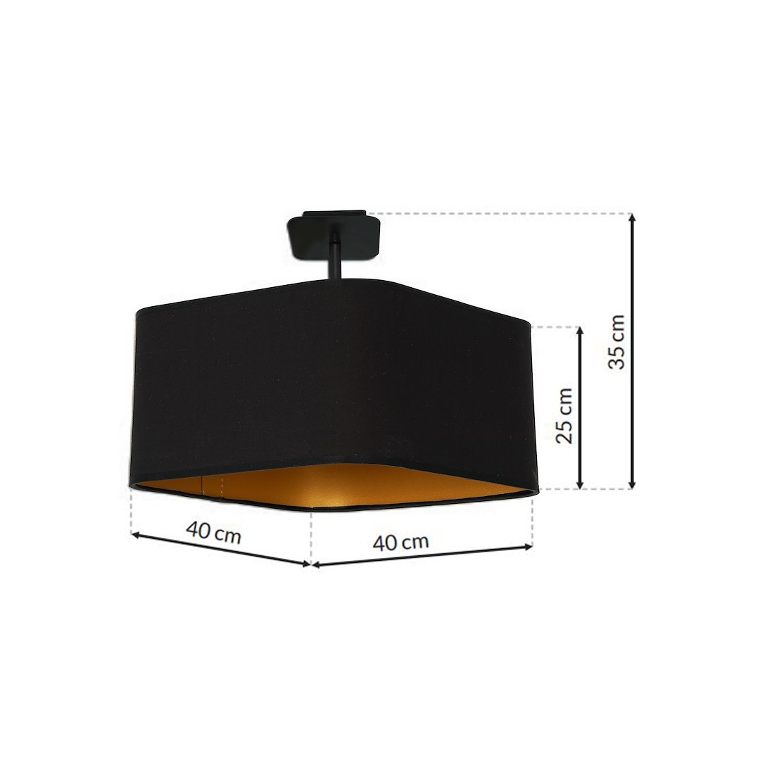 Lampa podsufitowa NAPOLI BLACK/GOLD 1xE27 - obrazek 7