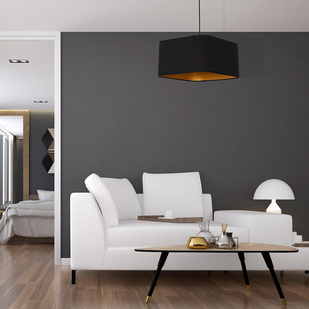 Lampa wisząca NAPOLI BLACK/GOLD 1xE27 - obrazek 5