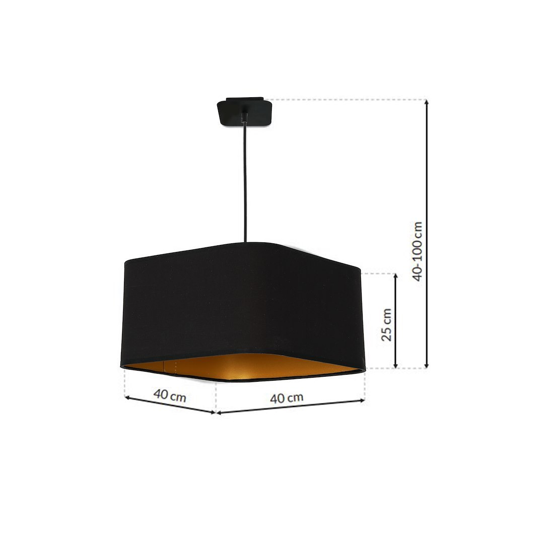 Lampa wisząca NAPOLI BLACK/GOLD 1xE27 - obrazek 7