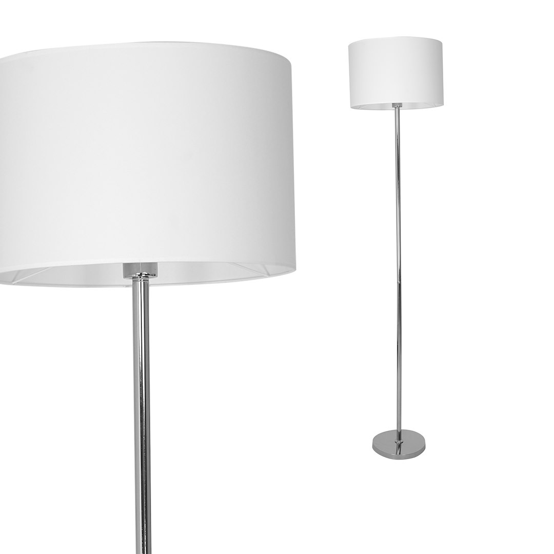 Lampa stojąca Casino 1xE27 Biały / Chrom
