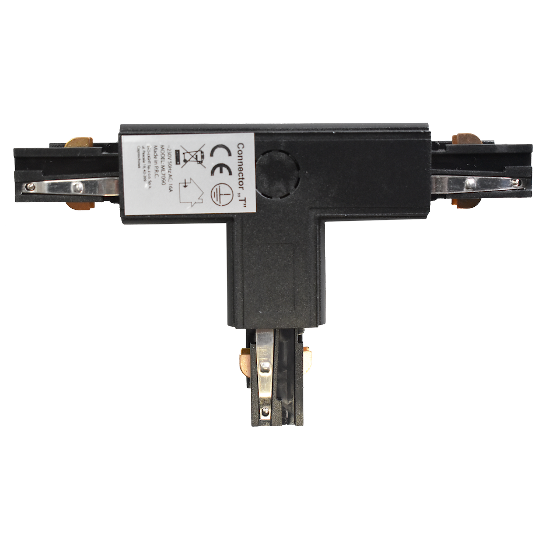 Łącznik Lampy Track Light Czarny 3-obwodowy Typ: T DL - obrazek 3