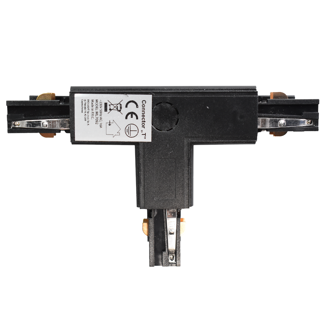 Łącznik Lampy Track Light Czarny 3-obwodowy Typ: T DR - obrazek 3