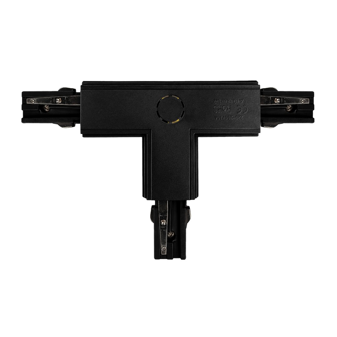 Łącznik Lampy Track Light Czarny 3-obwodowy Typ: T UL