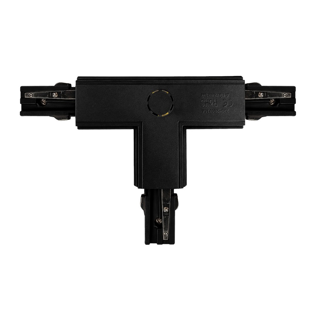 Łącznik Lampy Track Light Czarny 3-obwodowy Typ: T UR
