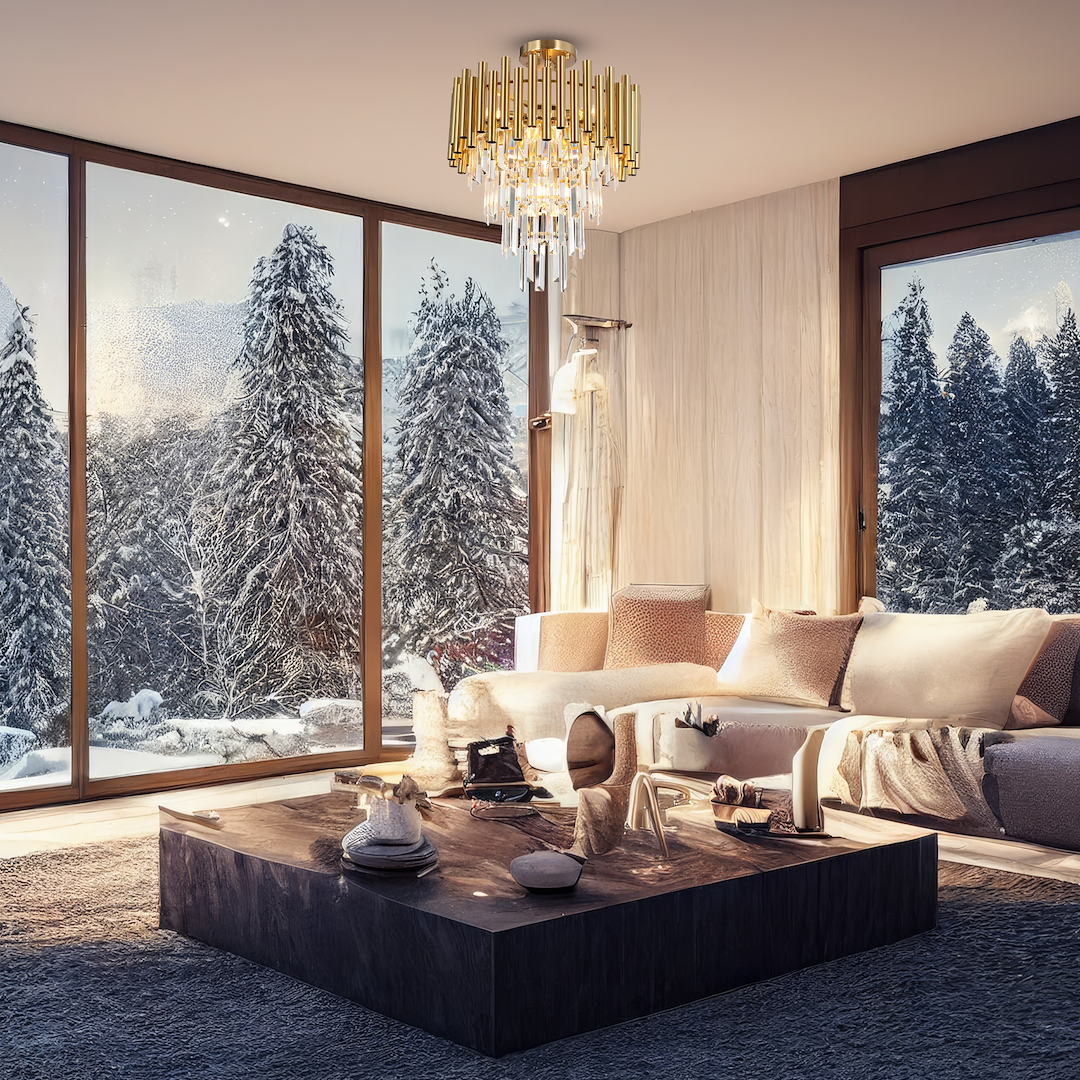 Lampa sufitowa MADISON GOLD 9xE14 - obrazek 4