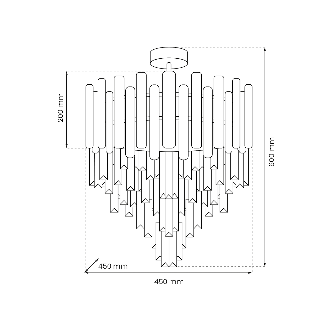 Lampa sufitowa MADISON GOLD 9xE14 - obrazek 5