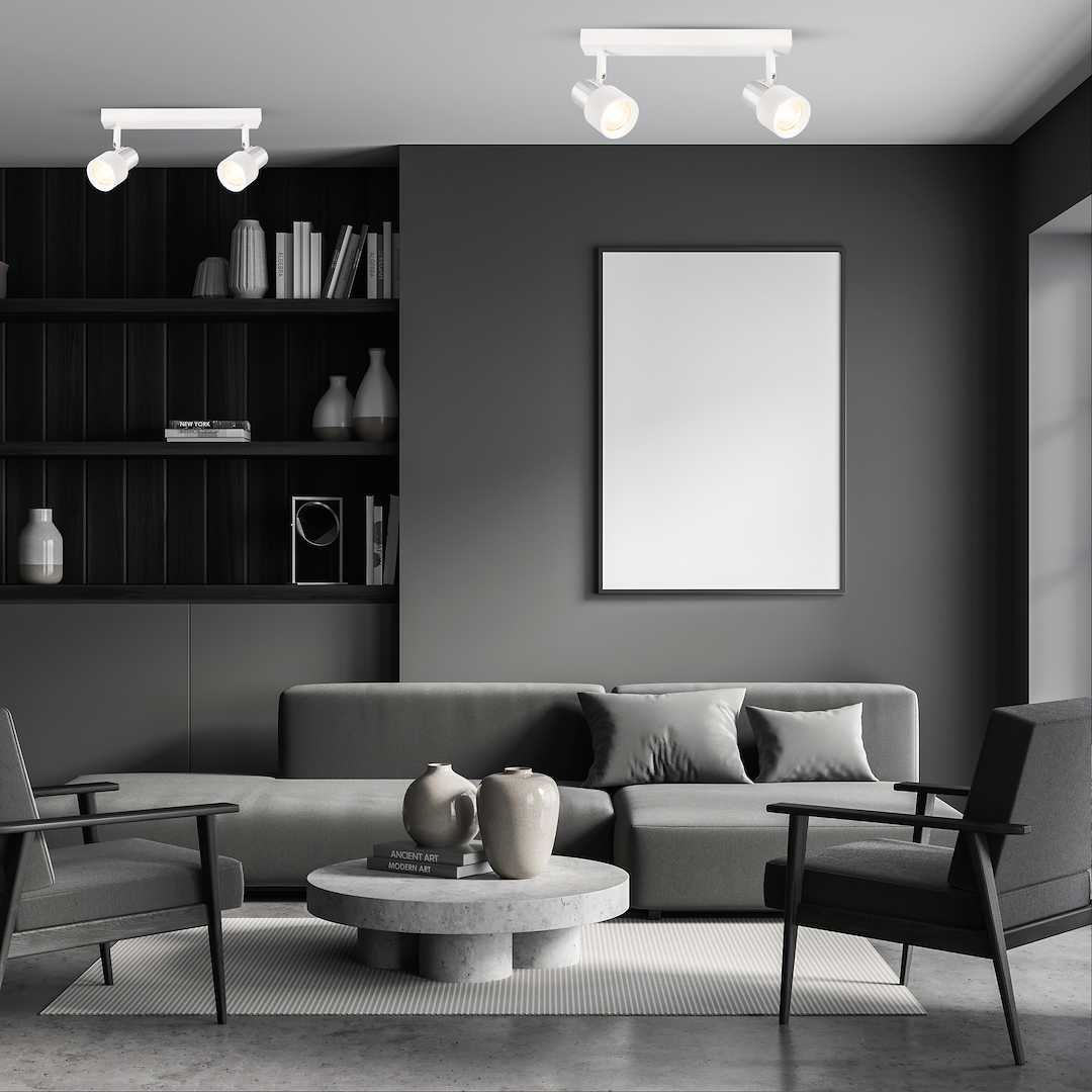 Lampa Sufitowa Cino 2xGU10 Biały + Chrom - obrazek 3