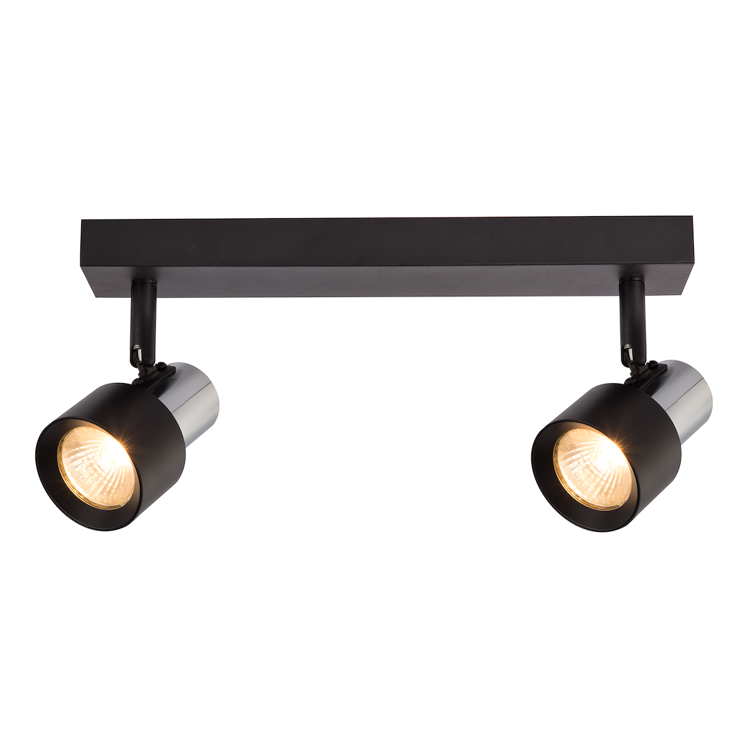 Lampa Sufitowa Cino 2xGU10 Czarny + Chrom - obrazek 2