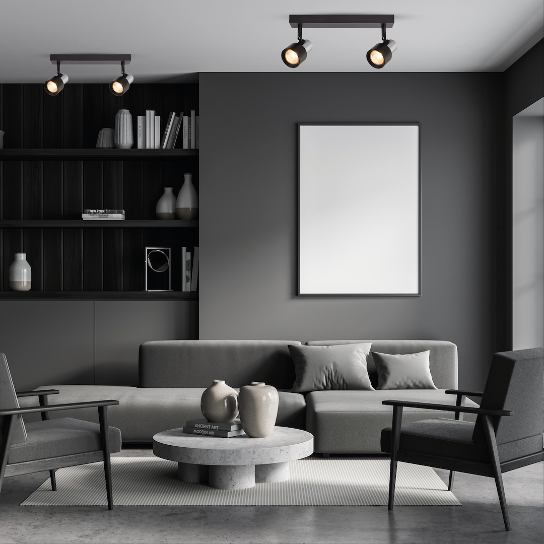Lampa Sufitowa Cino 2xGU10 Czarny + Chrom - obrazek 3