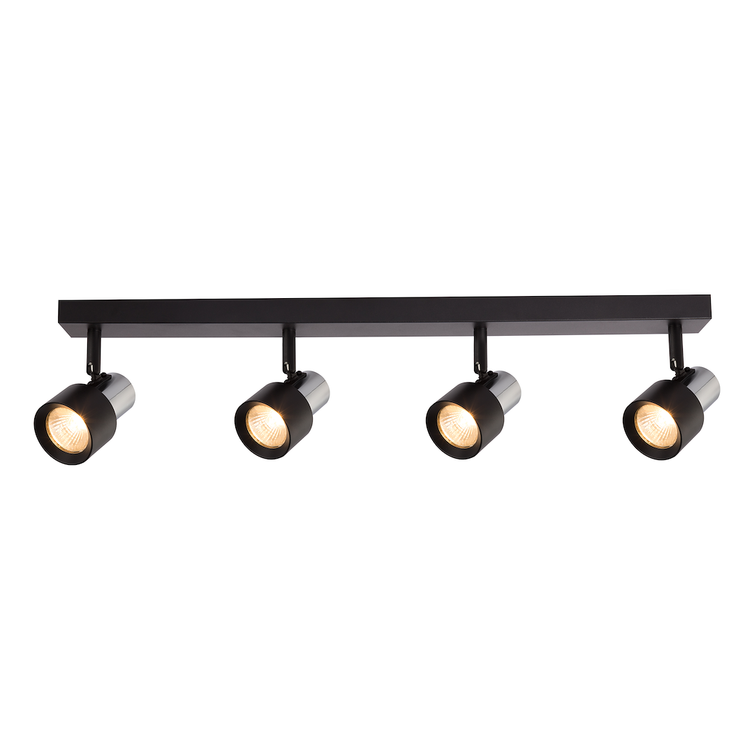 Lampa Sufitowa Cino 4xGU10 Czarny + Chrom - obrazek 2