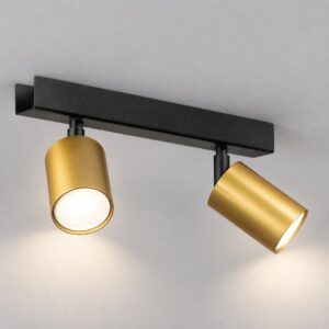 Lampa sufitowa Hudson 2xGU10 Czarno-Złoty