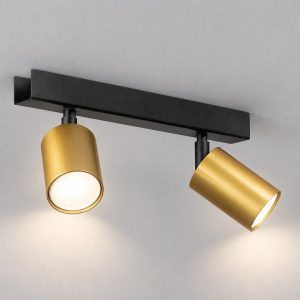 Lampa sufitowa Hudson 2xGU10 Czarno-Złoty