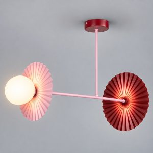 Lampa sufitowa Bloom 2xG9 Róż-burgund