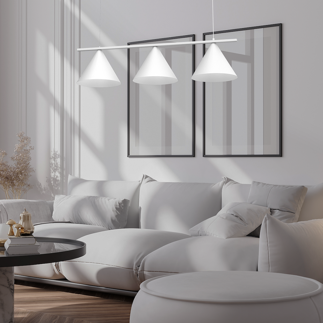 Lampa wisząca CAPITAL BIAŁY 3XGX52 - obrazek 3