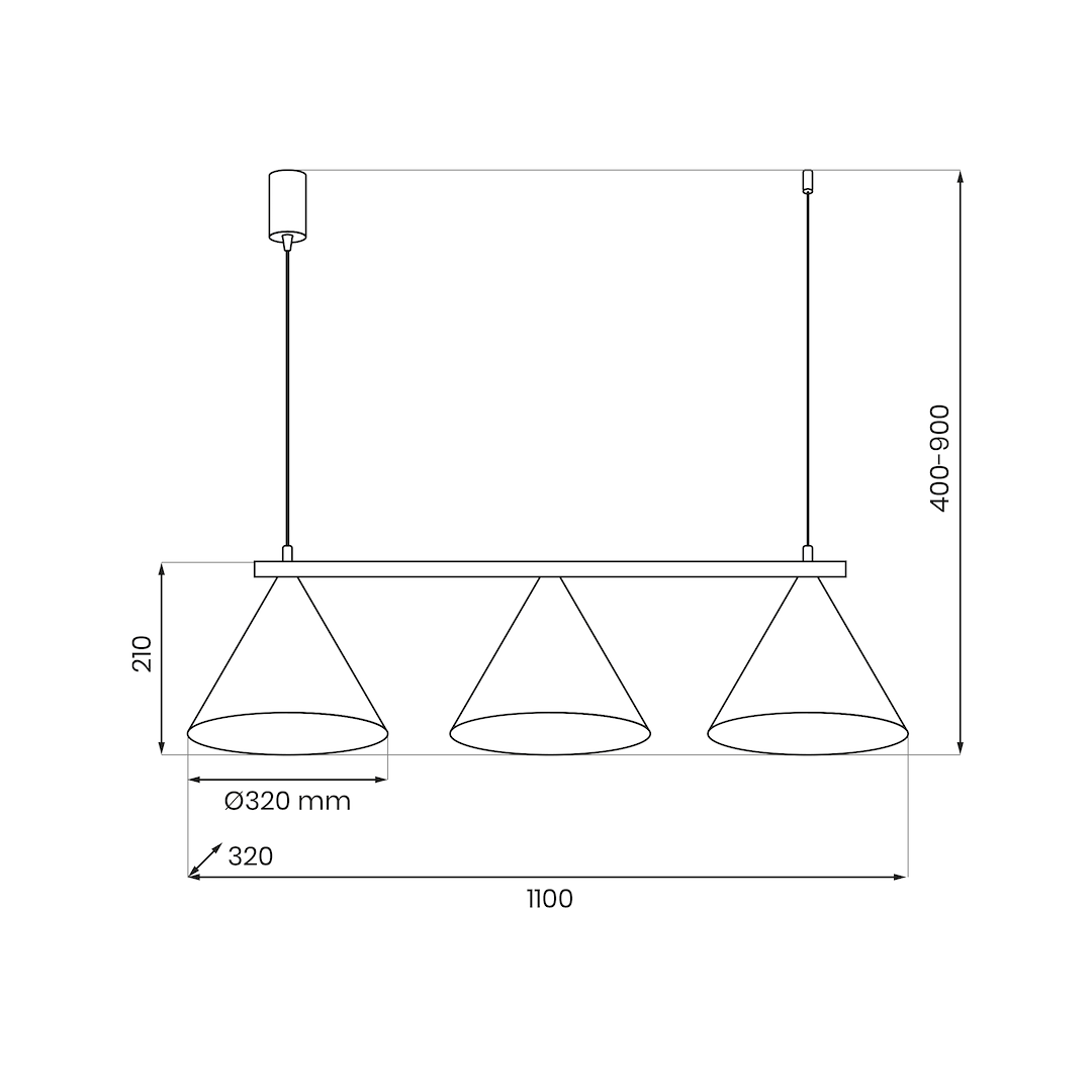 Lampa wisząca CAPITAL BIAŁY 3XGX52 - obrazek 5
