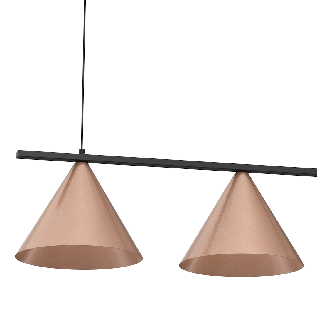 Lampa wisząca CAPITAL CZARNY-MIEDZIANY 3XGX53 - obrazek 2