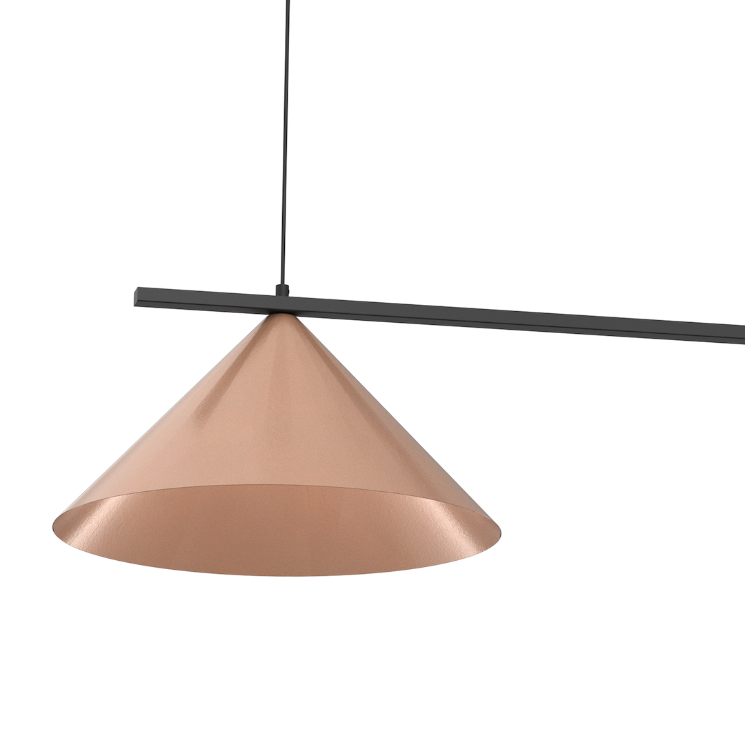 Lampa wisząca CAPITAL CZARNY-MIEDZIANY 2XGX53 - obrazek 2