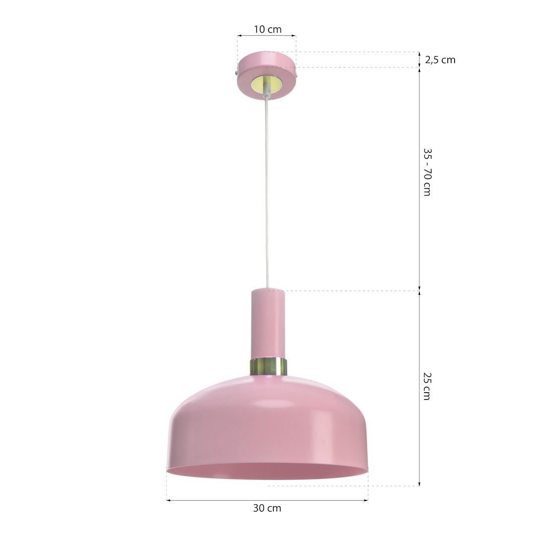 Lampa wisząca MALMO PINK 1xE27 - obrazek 7