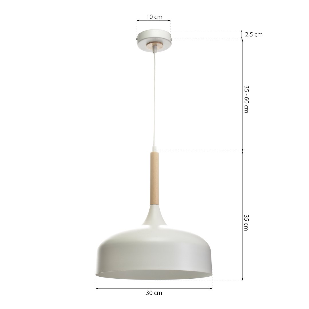Lampa wisząca Taylor Biały 1xE27 60W - obrazek 9