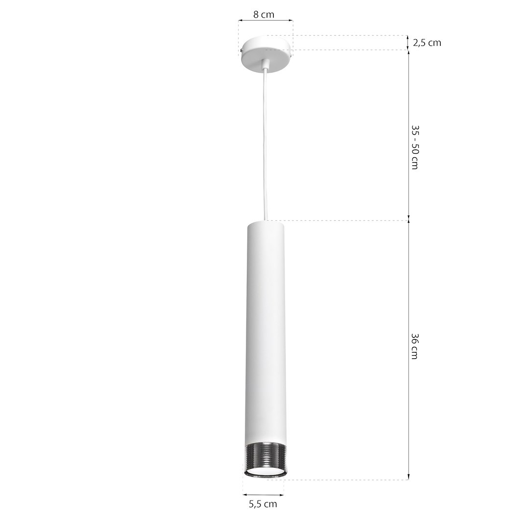 Lampa wisząca Dani Biały / Chrom 1xGU10 - obrazek 8