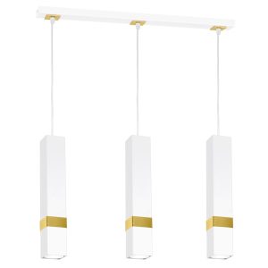 Lampa wisząca Vidar 3xGU10 Biały/Złoty