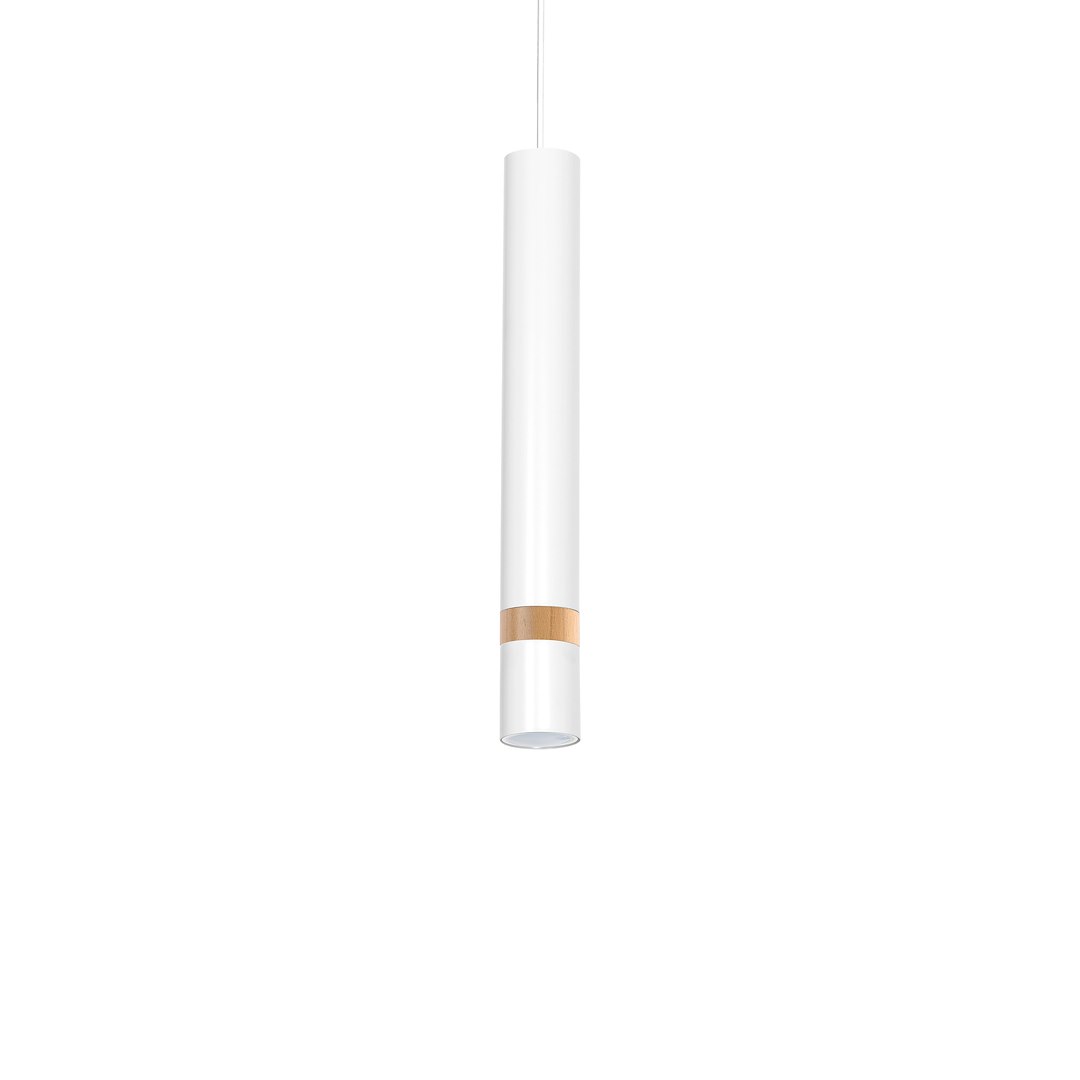 Lampa wisząca Joker Biały / Drewno 1xGU10 - obrazek 3