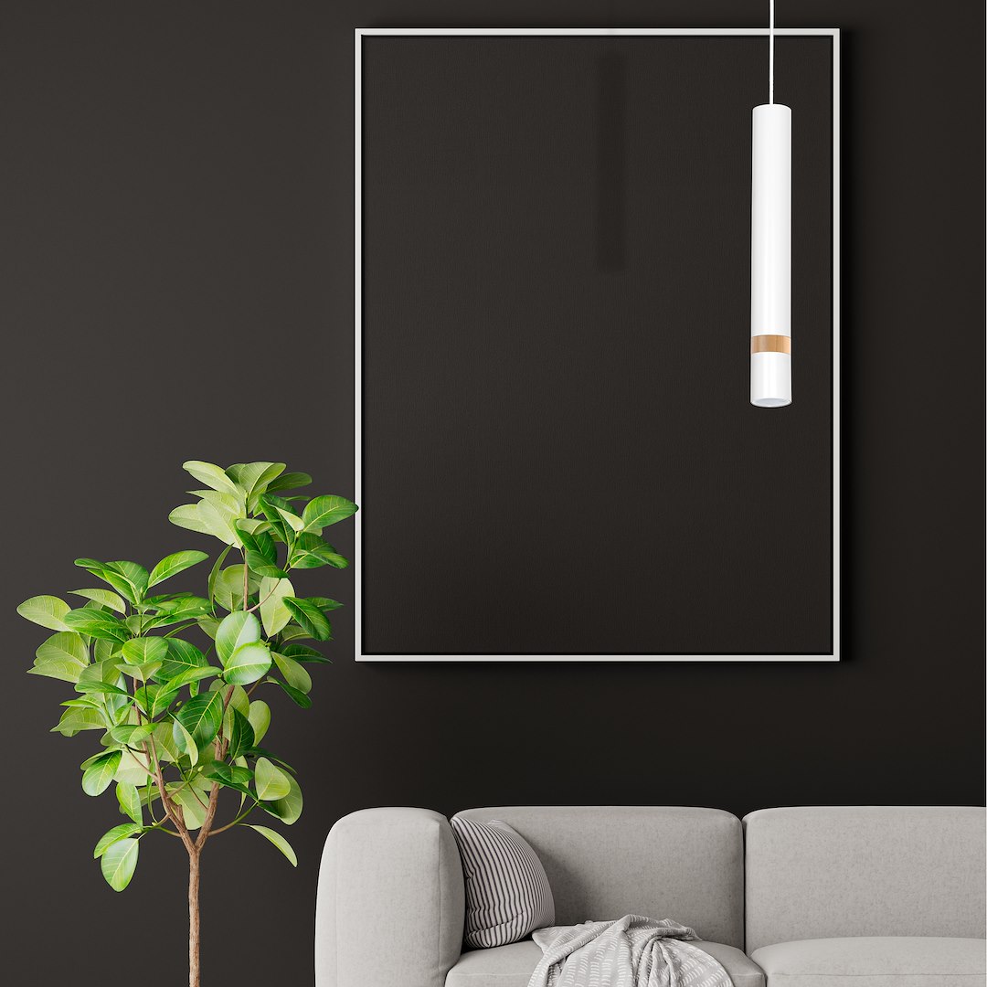 Lampa wisząca Joker Biały / Drewno 1xGU10 - obrazek 6