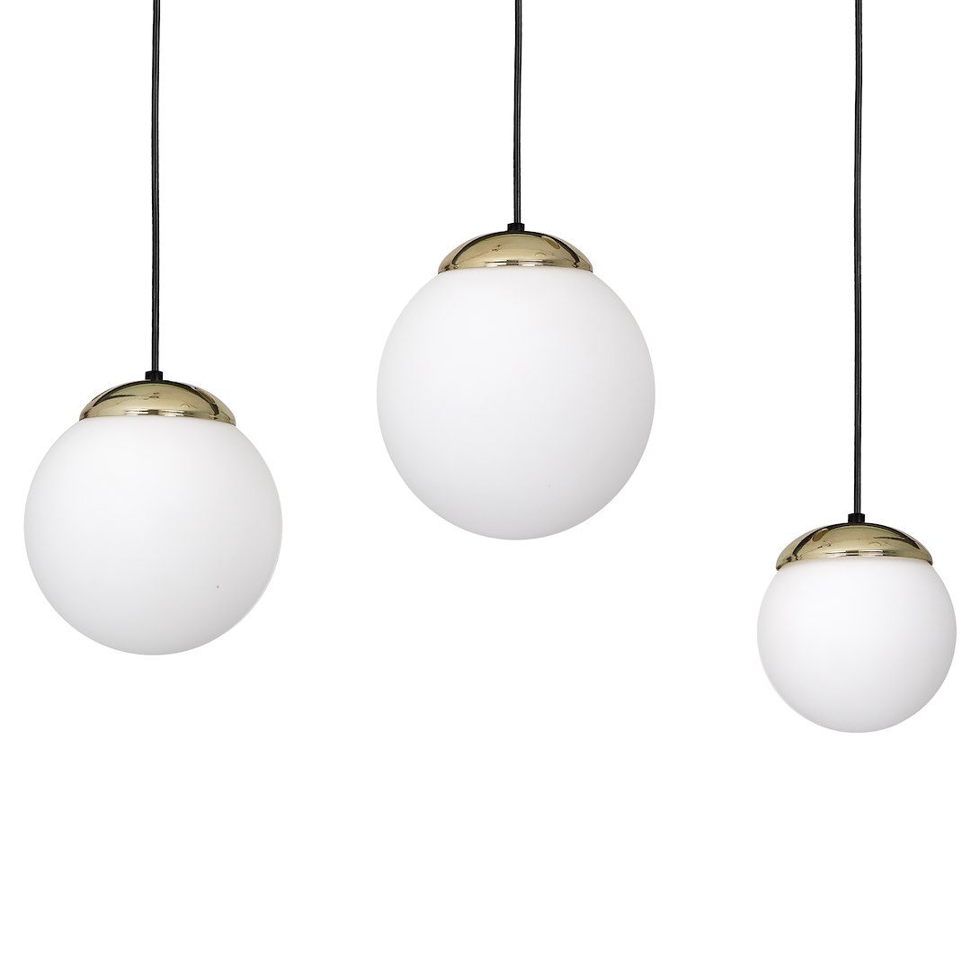Lampa wisząca SPARTA BLACK / GOLD 3xE14 - obrazek 3