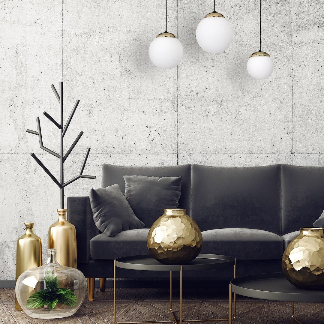 Lampa wisząca SPARTA BLACK / GOLD 3xE14 - obrazek 6