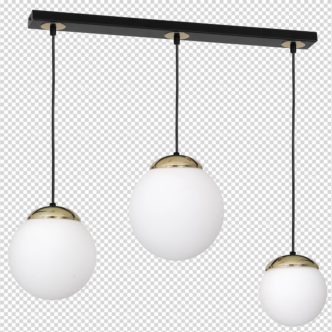 Lampa wisząca SPARTA BLACK / GOLD 3xE14 - obrazek 8