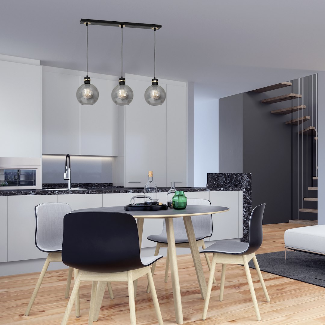Lampa wisząca OMEGA BLACK/GOLD 3xE27 - obrazek 5