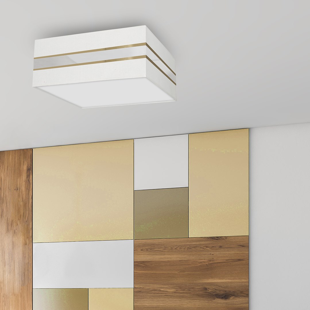 Lampa sufitowa Kwadrat Ultimo 3xE27 Biały - obrazek 3