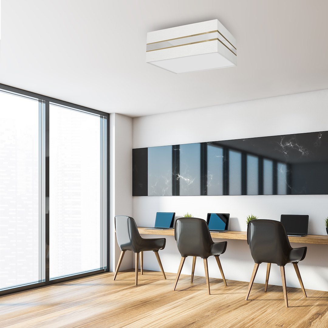 Lampa sufitowa Kwadrat Ultimo 3xE27 Biały - obrazek 4