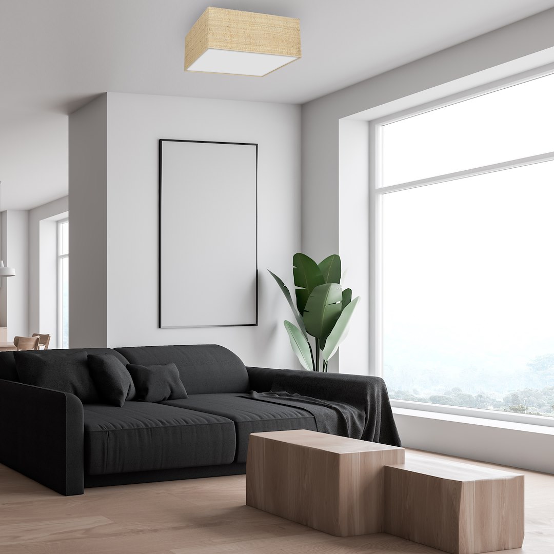 Lampa sufitowa Marshall 3xE27 Biały/Rattan - obrazek 4