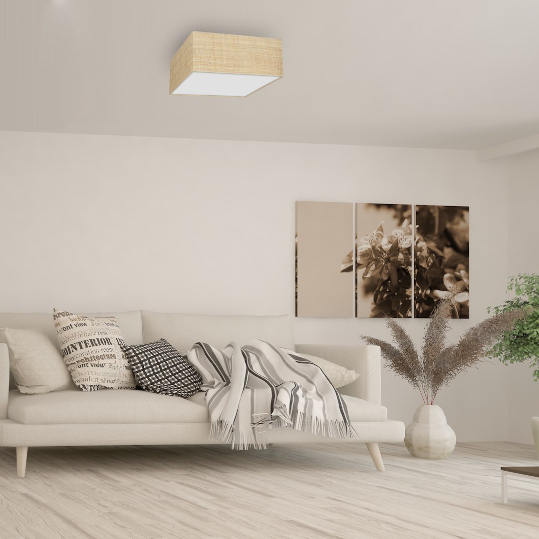 Lampa sufitowa Marshall 3xE27 Biały/Rattan - obrazek 5