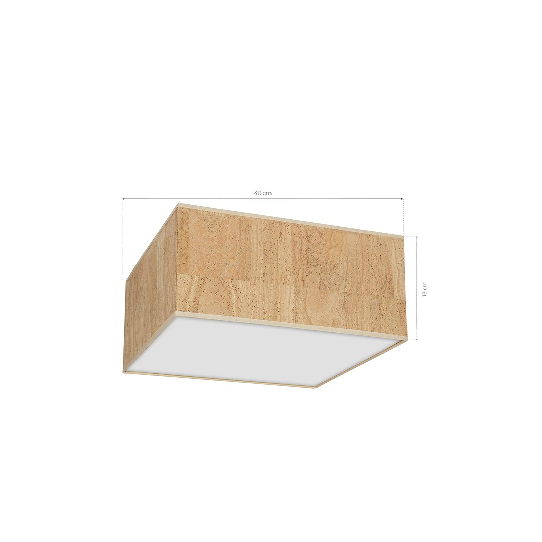 Lampa sufitowa Cork 2xE27 Biały / Korek - obrazek 7