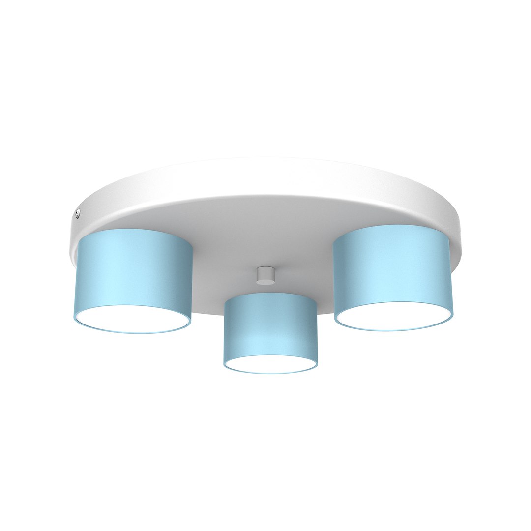 Lampa sufitowa Dixie 3xGX53 Niebieski / Biały