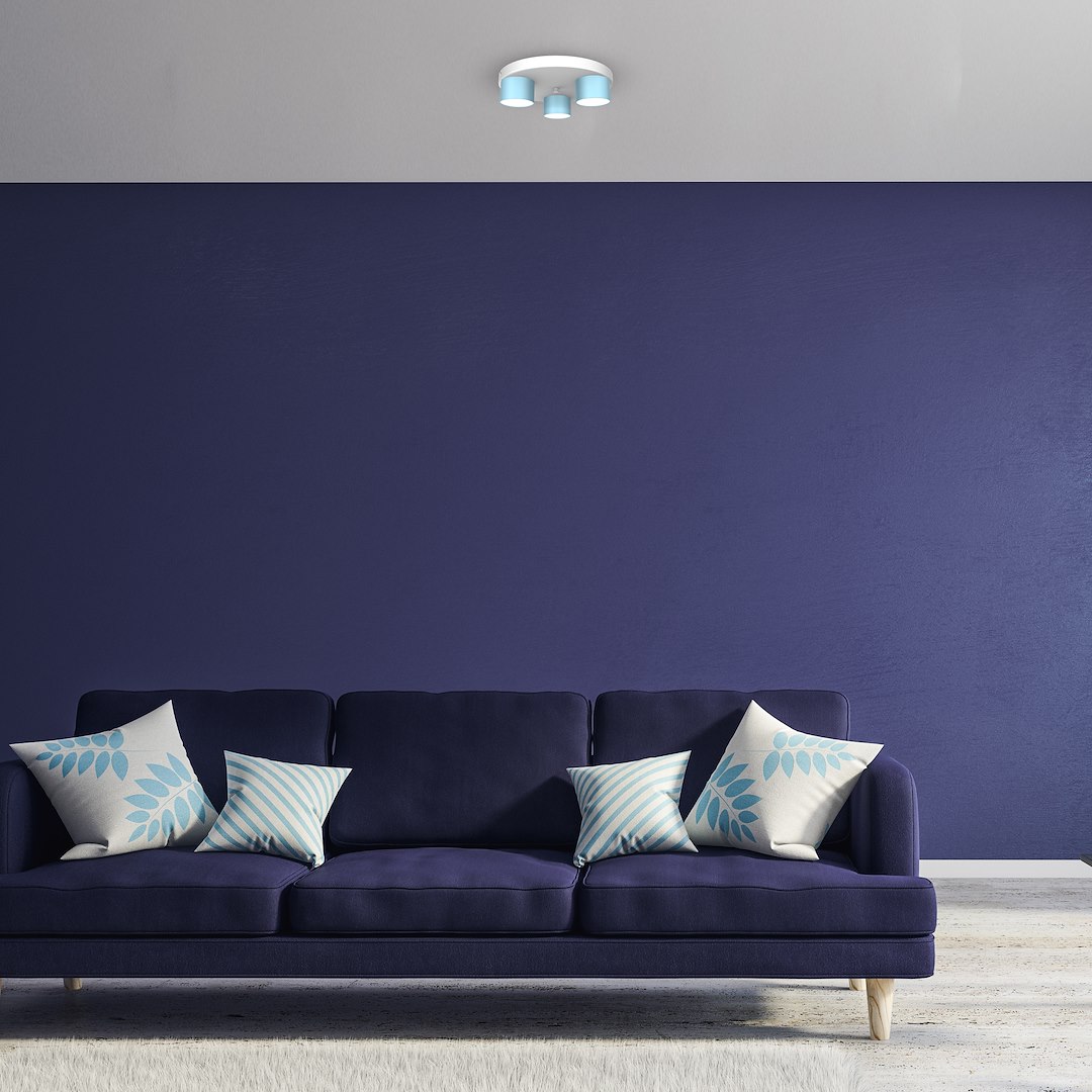 Lampa sufitowa Dixie 3xGX53 Niebieski / Biały - obrazek 6