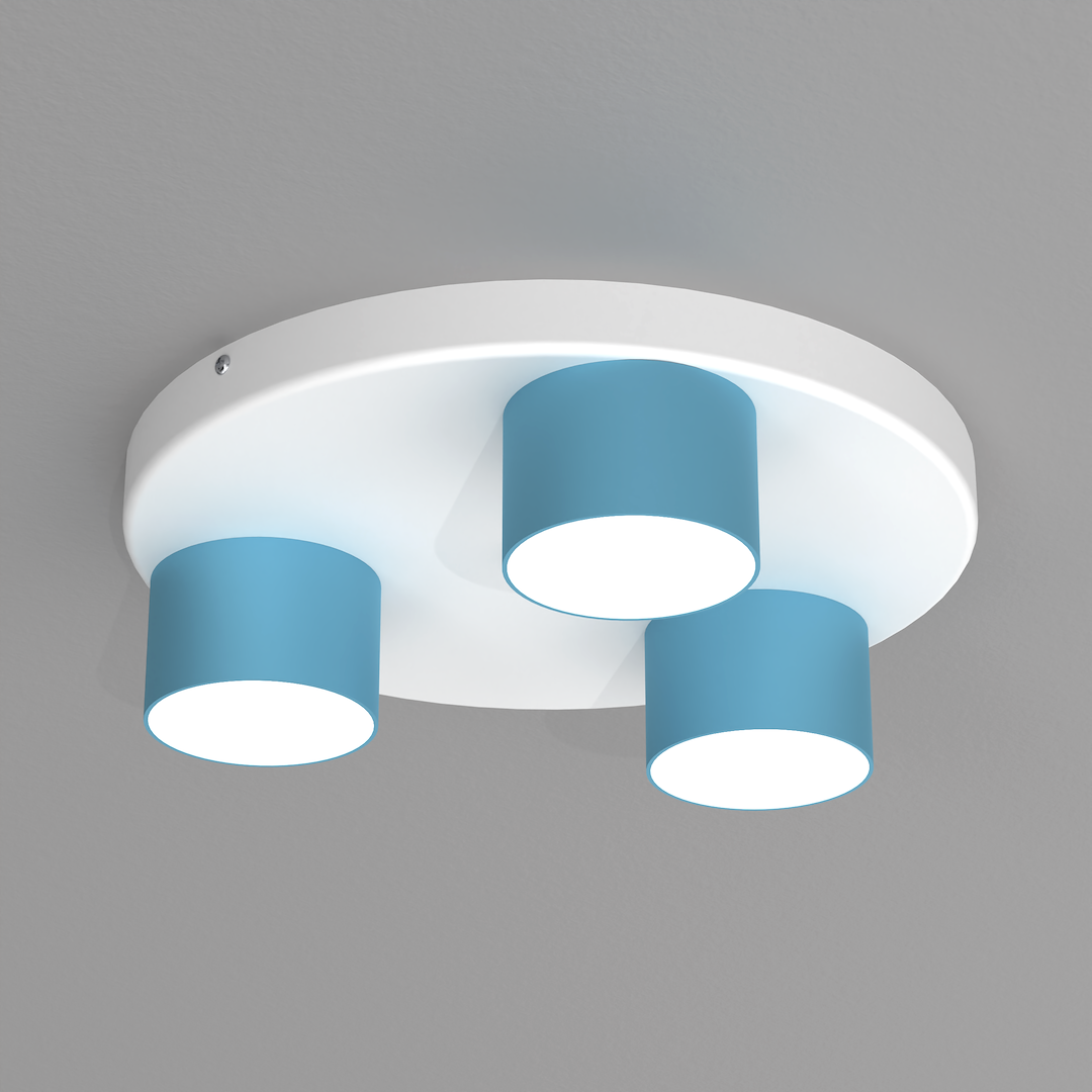 Lampa sufitowa Dixie 3xGX53 Niebieski / Biały - obrazek 8