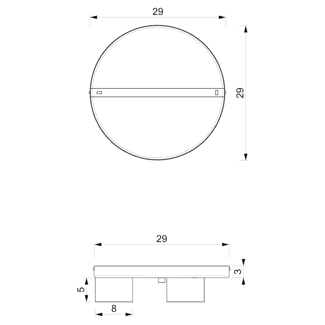 Lampa sufitowa Dixie 3xGX53 Niebieski / Biały - obrazek 10