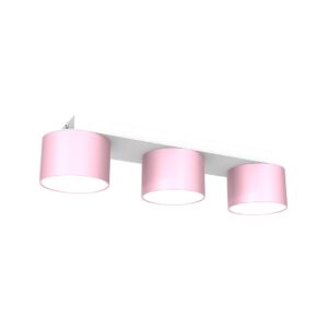 Lampa sufitowa Dixie 3xGX53 Różowy/Biały
