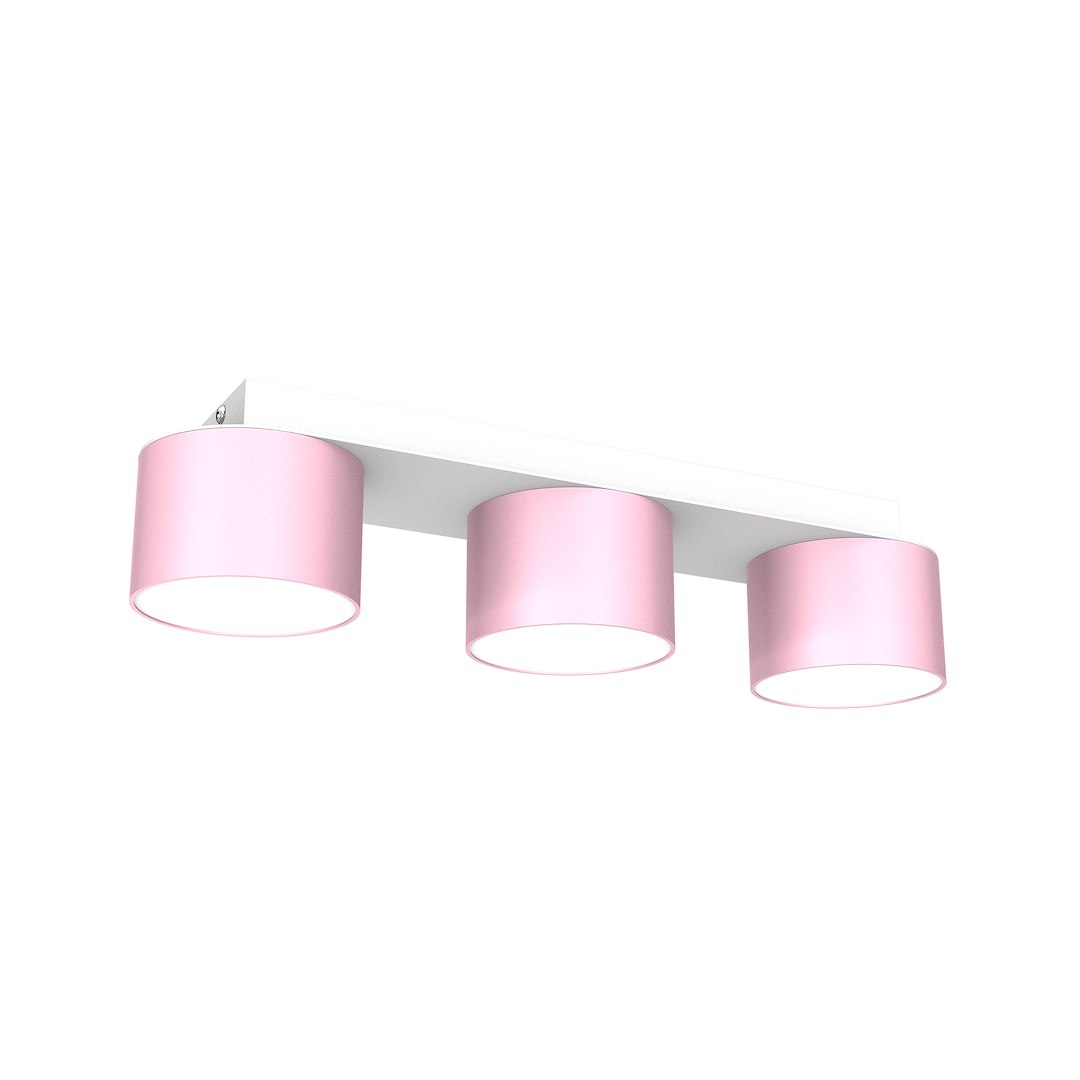 Lampa sufitowa Dixie 3xGX53 Różowy/Biały