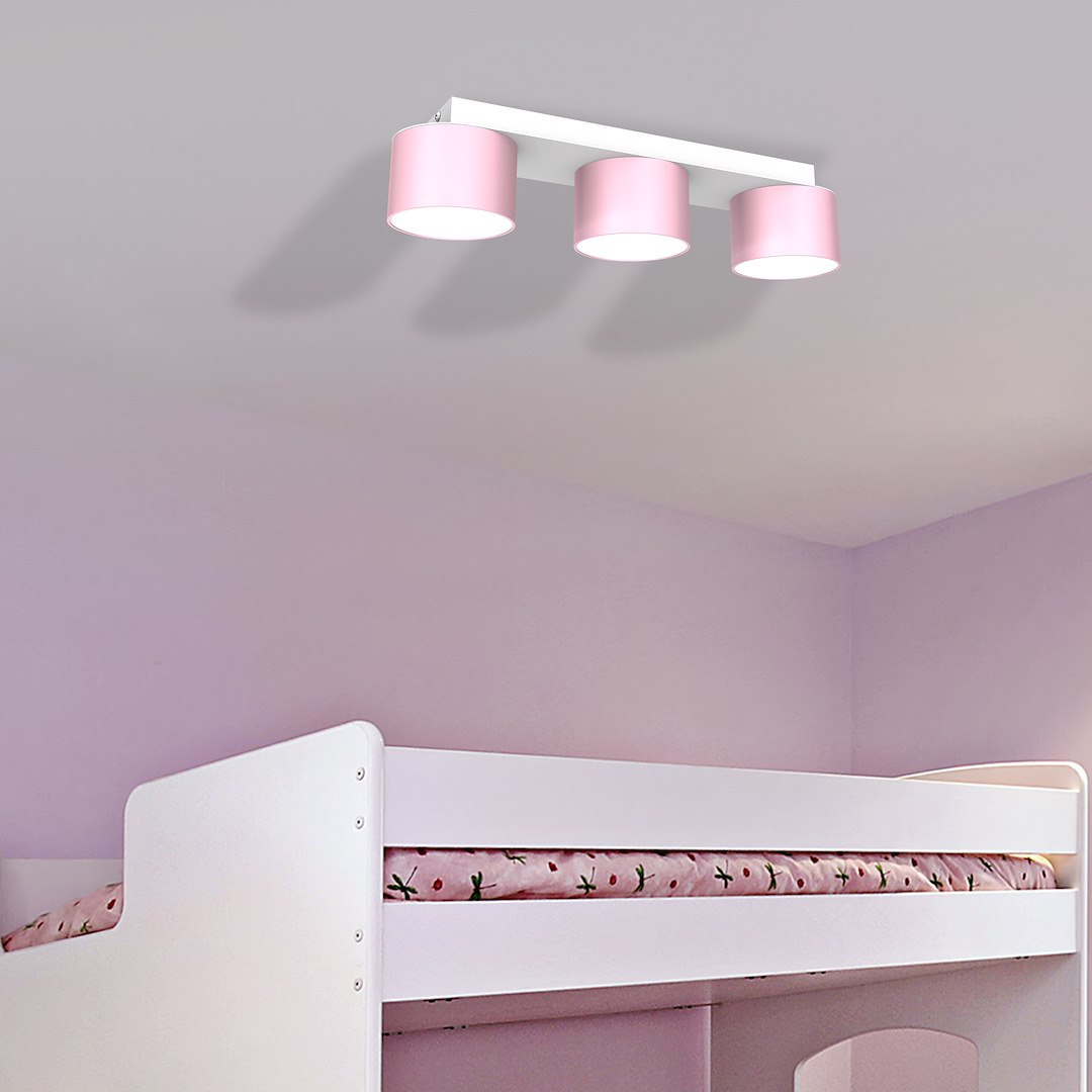 Lampa sufitowa Dixie 3xGX53 Różowy/Biały - obrazek 3
